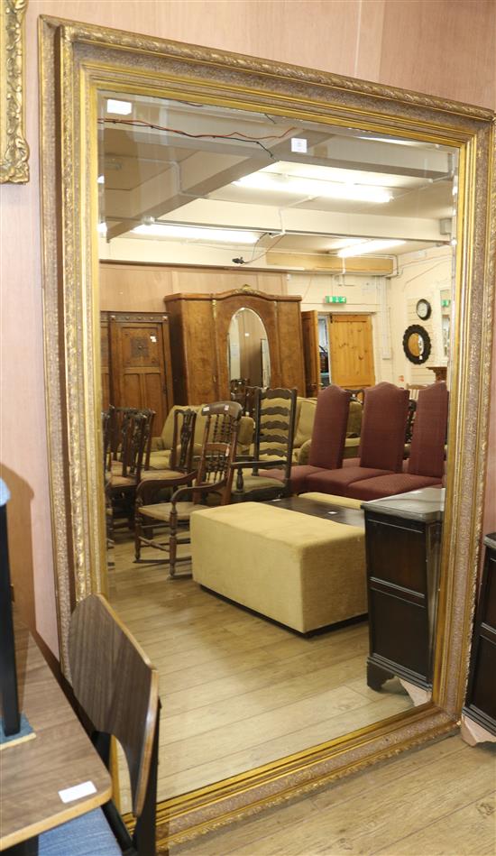 A large gilt framed mirror, W.200cm